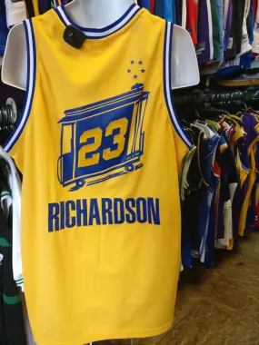 Vtg #23 JASON RICHARDSON G. S. Warriors NBA Reebok Authentic Jersey 48